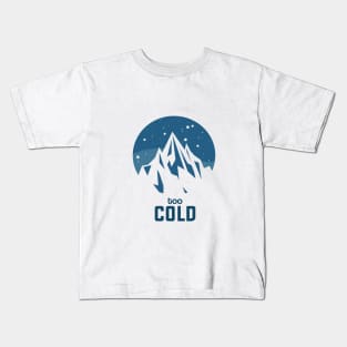 Snowing Cold White Mountain Kids T-Shirt